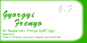 gyorgyi frenyo business card